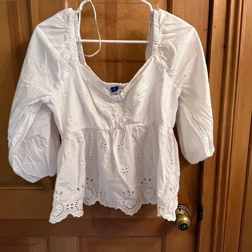 Old Navy White Eyelet Blouse